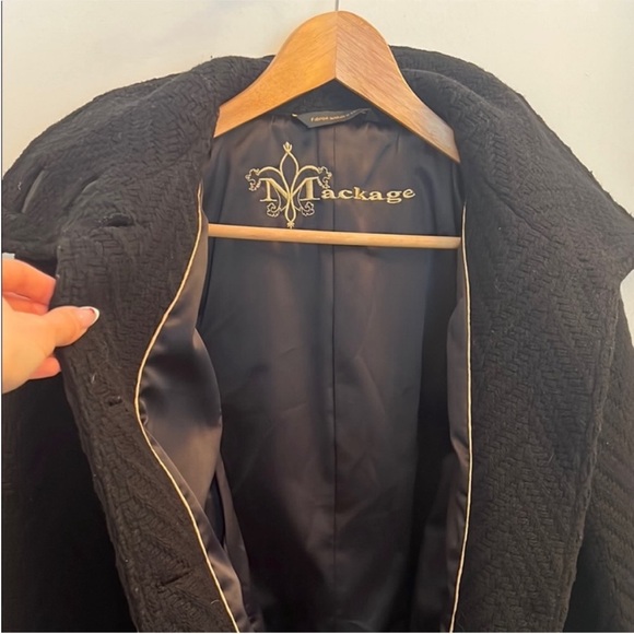 Mackage | Women’s Size M Black Teddy Jacket with Leather Accents - Picture 6 of 9